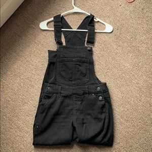 Black jean full length overalls